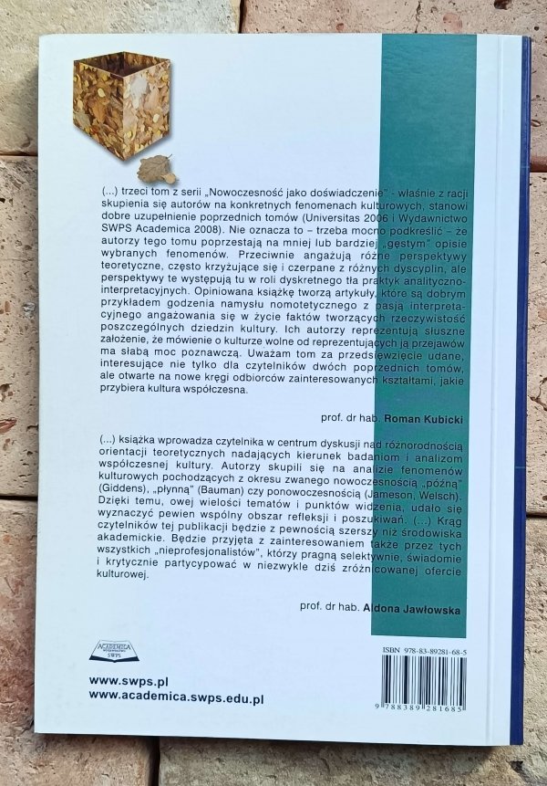 Anna Zeidler-Janiszewska, Ryszard Nycz - Nowoczesność jako doświadczenie