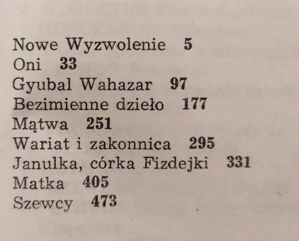 Stanisław Ignacy Witkiewicz Dramaty - spis treści