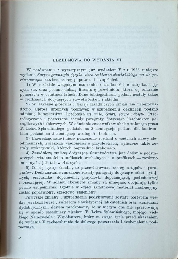 Tadeusz Lehr-Spławiński, Czesław Bartula  Zarys gramatyki języka staro-cerkiewno-słowiańskiego na tle porównawczym - fragment
