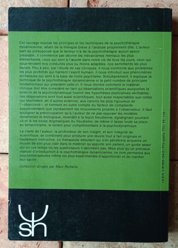 David H. Malan • Psychodynamique et psychotherapie individuelle. Une perspective scientifique - okładka