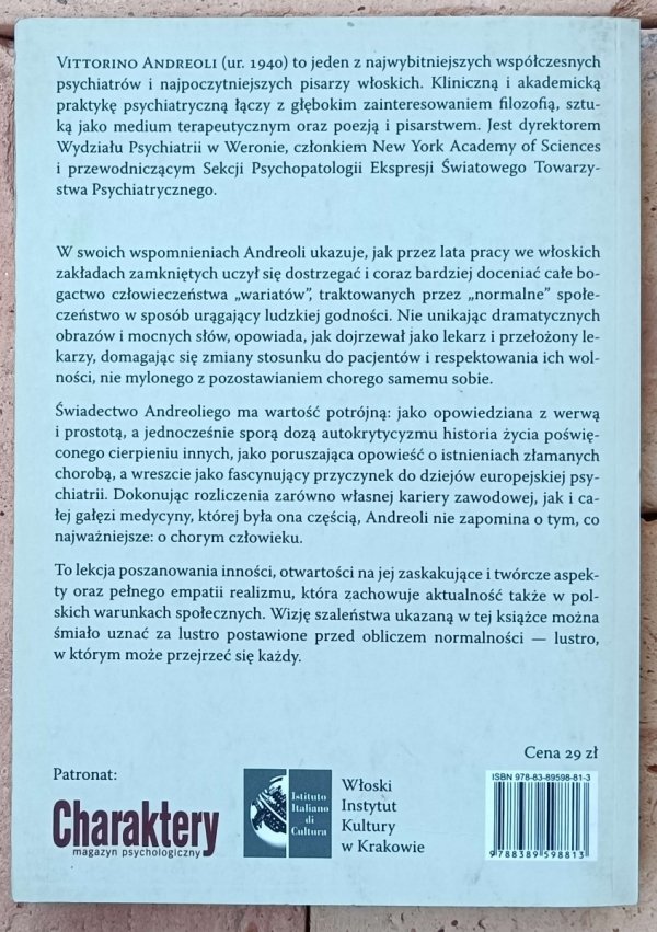 Vittorino Andreoli • Moi wariaci. Wspomnienia psychiatry