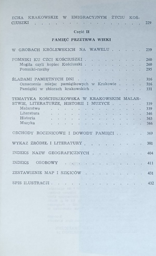 Jan Lubicz-Pachoński • Kościuszko na ziemi krakowskiej - spis treści