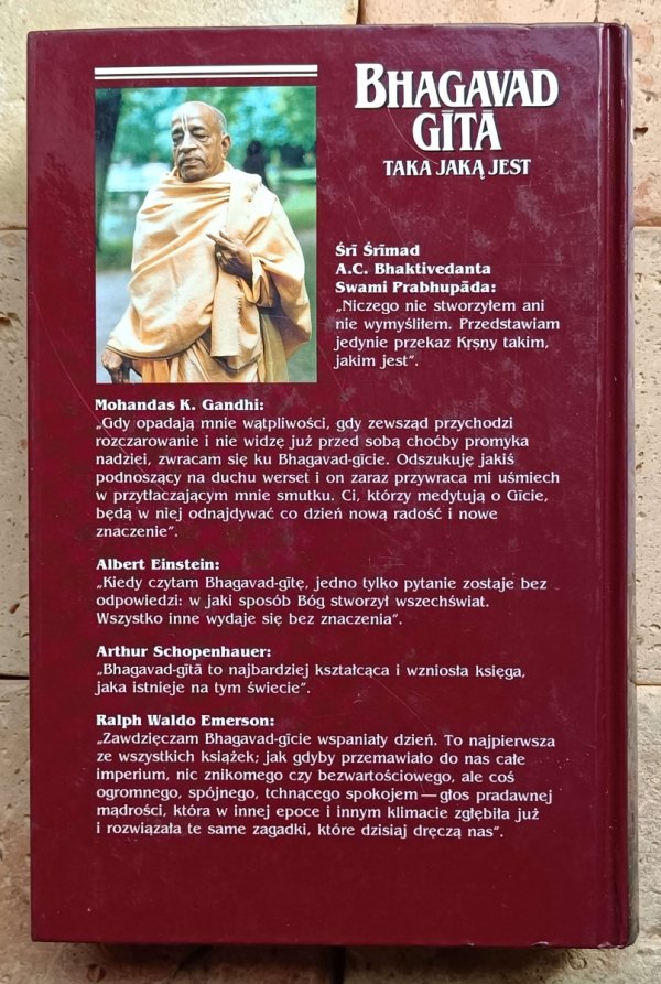 Bhagavad Gita - Taka Jaką Jest - wydanie kompletne - okładka