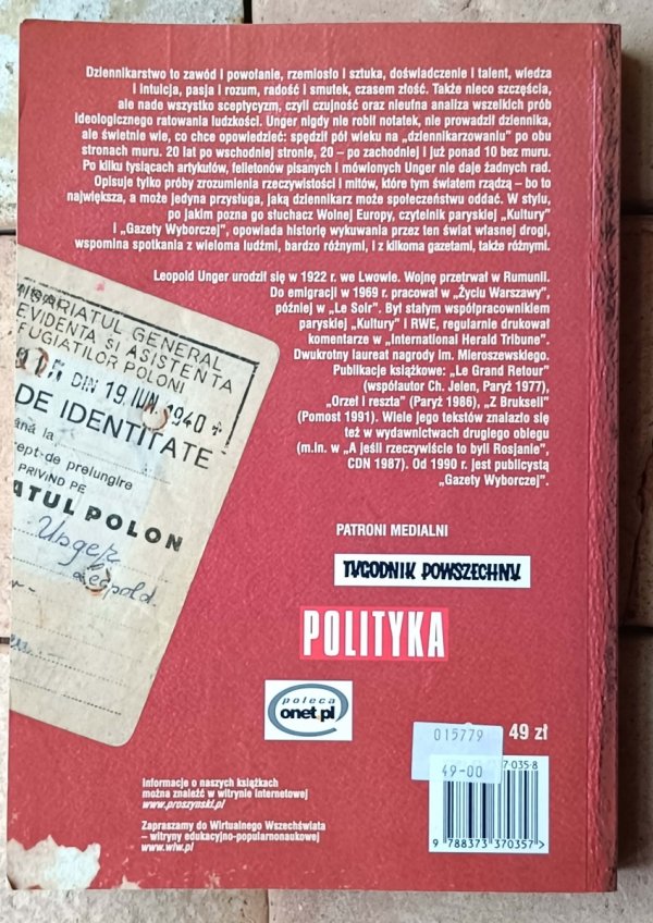 Leopold Unger • Intruz - okładka