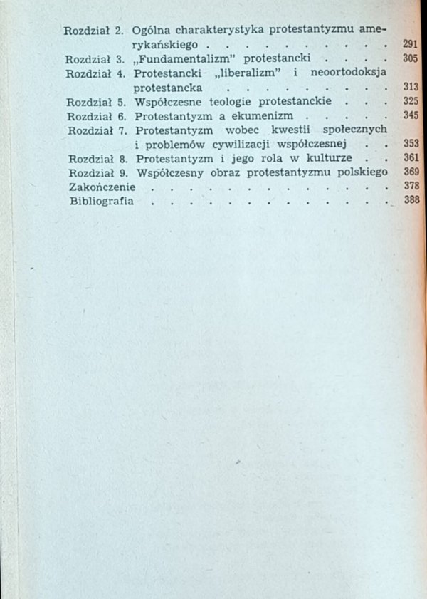 Andrzej Tokarczyk Protestantyzm - spis treści