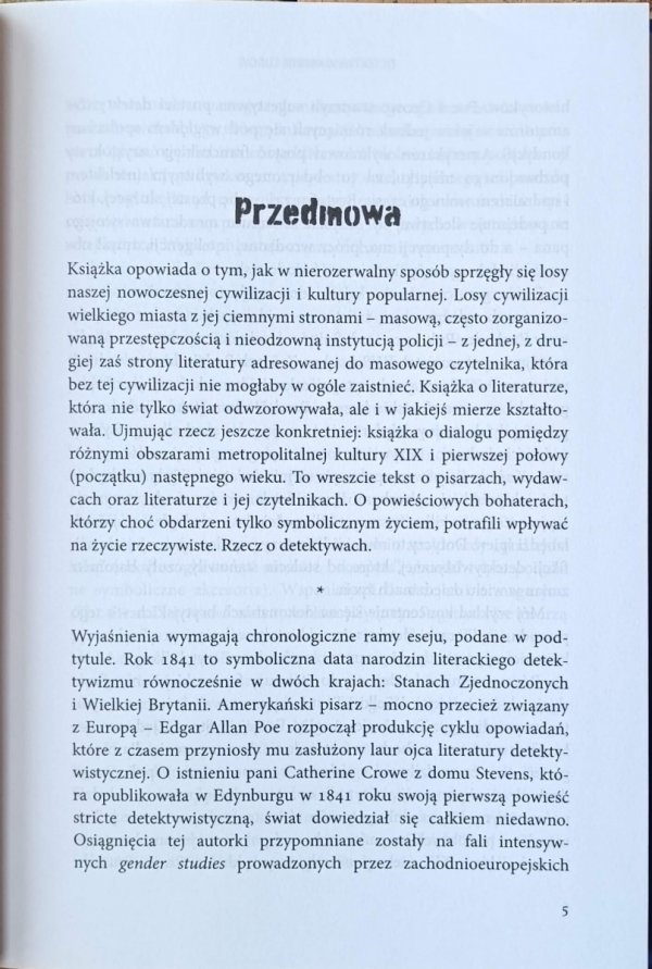 Tadeusz Cegielski • Detektyw w krainie cudów. Powieść kryminalna i narodziny nowoczesności  - przedmowa