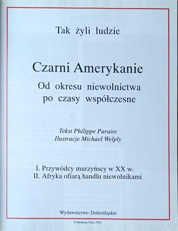 Tak żyli ludzie • Czarni Amerykanie - strona tytułowa