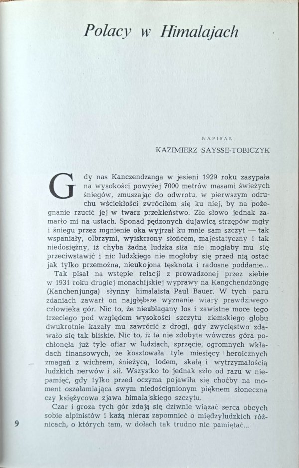 Himalaje - Karakorum red. Kazimierz Saysee-Tobiczyk - fragment