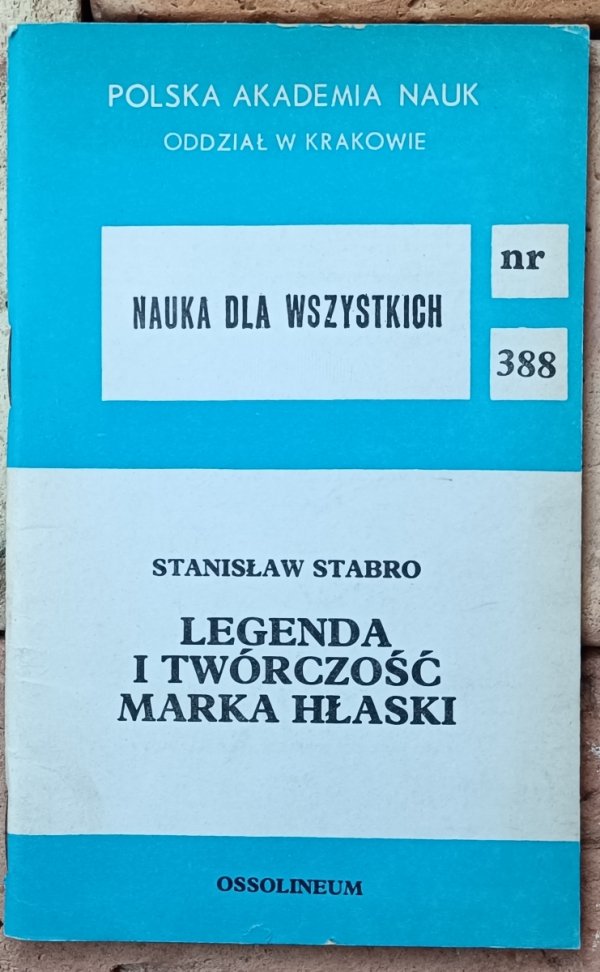 Stanisław Stabro • Legenda i twórczość Marka Hłaski