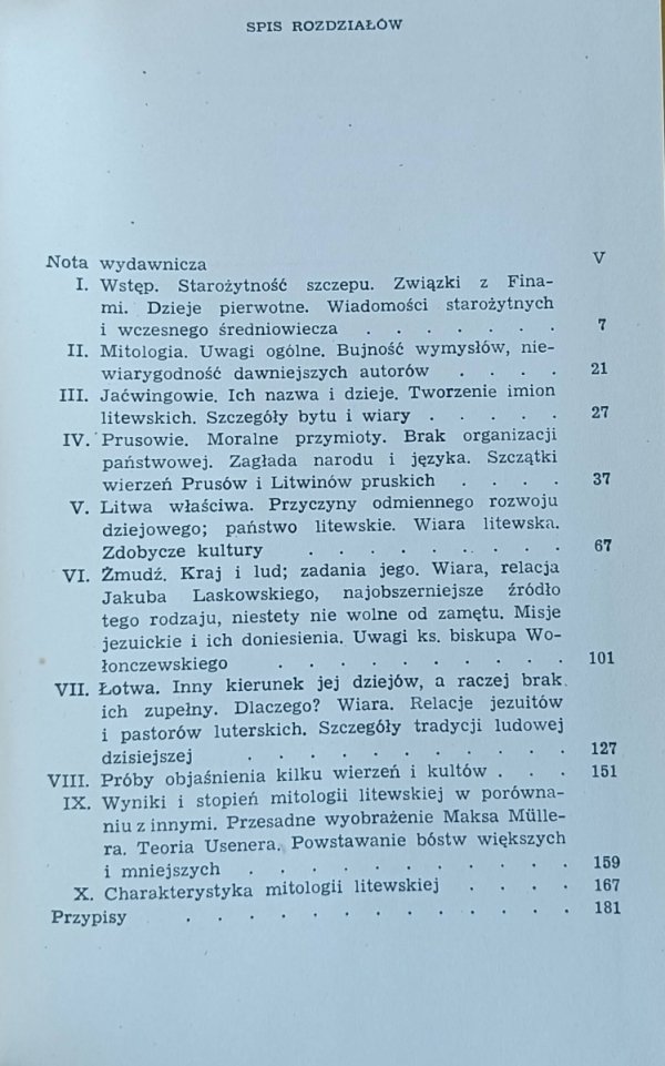 Aleksander Bruckner - Starożytna Litwa. Ludy i Bogi - spis treści