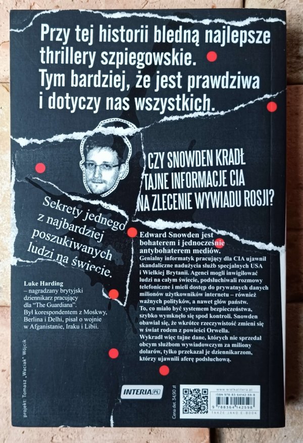 Luke Harding • Polowanie na Snowdena  - okładka