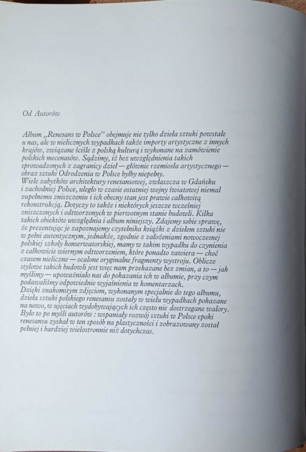 Helena Kozakiewicz, Stefan Kozakiewicz Renesans w Polsce - od autorów