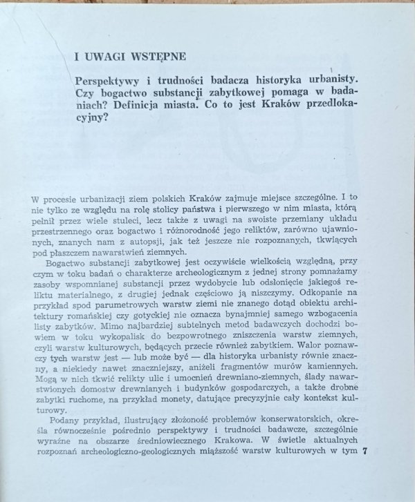 Maria Borowiejska Birkenmajerowa • Kształt średniowiecznego Krakowa