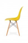 Krzesło DSW WOOD słoneczny żółty.09 - podstawa drewniana bukowa