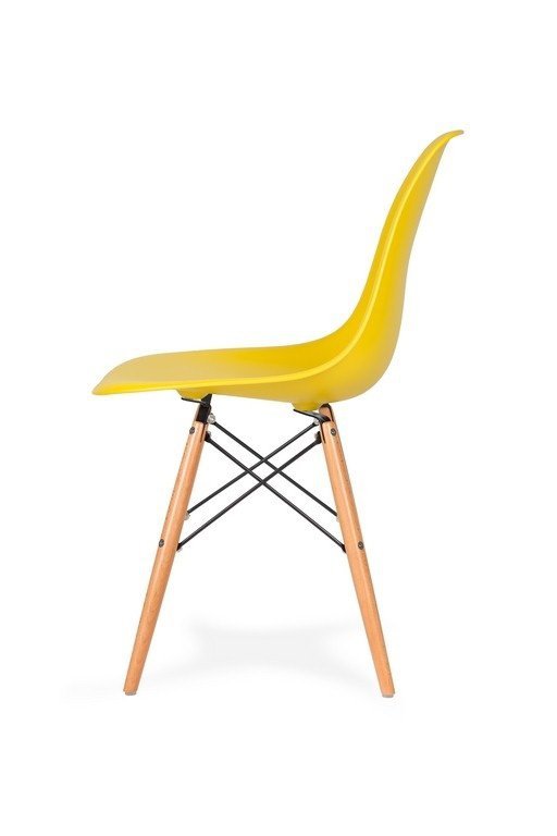 Krzesło DSW WOOD słoneczny żółty.09 - podstawa drewniana bukowa