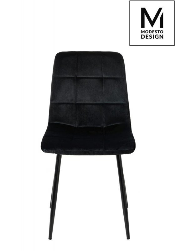 MODESTO krzesło CARLO czarne - welur, metal