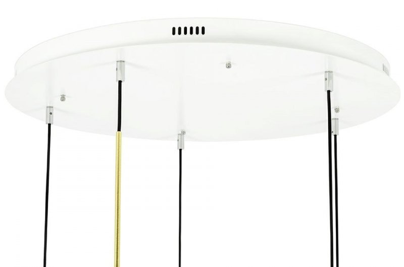 Lampa wisząca CAPRI DISC 5 złota - 300 LED, aluminium, szkło