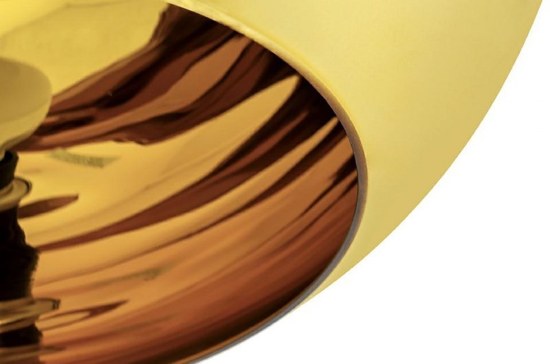 Lampa wisząca BOLLA UP GOLD 35 złota - szkło metalizowane