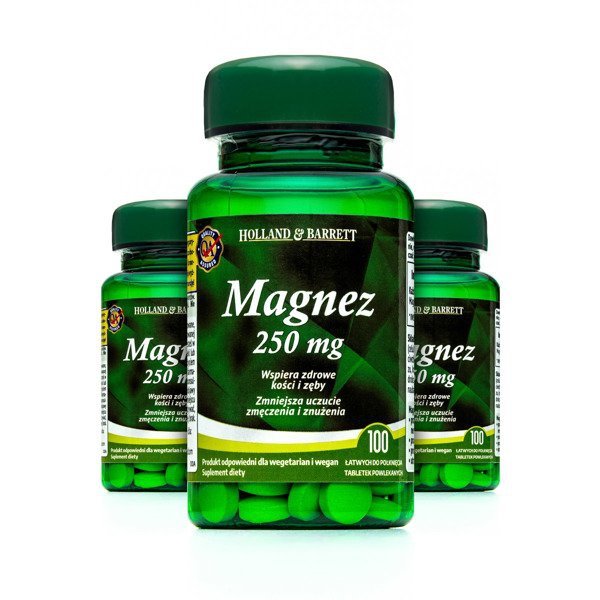 Zestaw Suplementów 2+1 (Gratis) Magnez 100 Tabletek 250mg