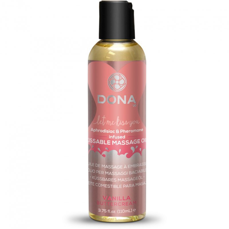 Jadalny olejek do masażu - Dona Kissable Massage Oil Vanilla Buttercream 110 ml