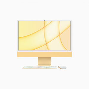 Apple iMac 24 4,5K Retina M1 8-core CPU + 8-core GPU / 8GB / 256GB SSD / Gigabit Ethernet / Žltý (Yellow) - 2021