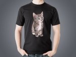 Koszulka czarna personalizowana kot stay cool - Studioix.pl