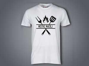 Koszulka biała personalizowana Mistrz Maciej - Studioix.pl