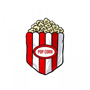 Naprasowanka - kieszeń 5 - popcorn