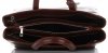 Kožené kabelka kufřík Genuine Leather hnědá 3239