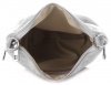 Kožené kabelka listonoška Genuine Leather světle šedá 85A