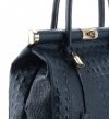Kožené kabelka kufřík Genuine Leather mořská 7727