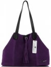 Kožené kabelka shopper bag Vittoria Gotti fialová V3076