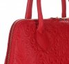 Kožené kabelka kufřík Genuine Leather červená 80032