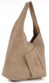 Kožené kabelka shopper bag Vittoria Gotti béžová V8802