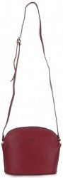 Kožené kabelka listonoška Genuine Leather bordová E4098