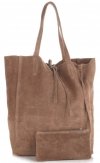 Kožené kabelka shopper bag Vera Pelle zemitá 601