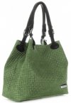 Kožené kabelka shopper bag Vittoria Gotti zelená V80047