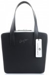 Kožené kabelka kufřík Vittoria Gotti černá V6556
