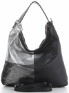 Kožené kabelka shopper bag Genuine Leather černá 5521