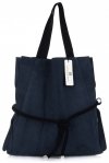 Kožené kabelka shopper bag Vittoria Gotti tmavě modrá V26A