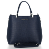 Kožené kabelka kufřík Vittoria Gotti tmavě modrá V2393