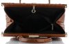 Kožené kabelka kufřík Genuine Leather zrzavá 7727