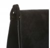 Kožené kabelka listonoška Genuine Leather černá 0003