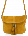 Kožené kabelka listonoška Vittoria Gotti žlutá DB20