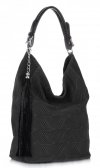 Kožené kabelka shopper bag Genuine Leather černá G100