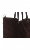 Kožené kabelka shopper bag Vera Pelle čokoládová 80041