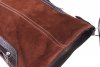 Kožené kabelka listonoška Genuine Leather hnědá 444