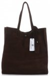 Kožené kabelka shopper bag Vittoria Gotti čokoládová V205454