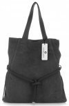 Kožené kabelka shopper bag Vittoria Gotti šedá V26A