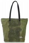 Kožené kabelka shopper bag Vittoria Gotti zelená V2380